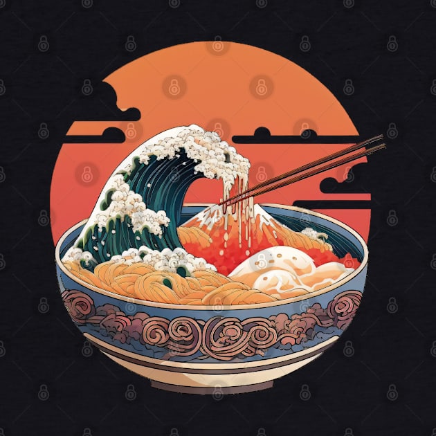 ⭐⭐⭐⭐⭐ Ukiyo-e art style bowl of ramen by Mimeographics